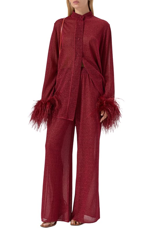 Брюки OSEREE LPF202/LUREX/SAND Бордовый  LPF202/LUREX/SAND Фото 2