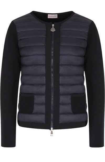 Женский шерстяной жакет со стеганой пуховой вставкой MONCLER, арт. D1-093-94722-00-91112