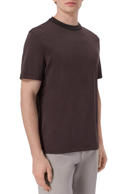 Футболка из хлопка и шелка BRIONI, арт. UJUC0L/PD602, фото 3