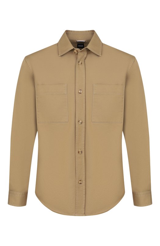 Хлопковая рубашка BOSS 50556121 Бежевый 50556121
