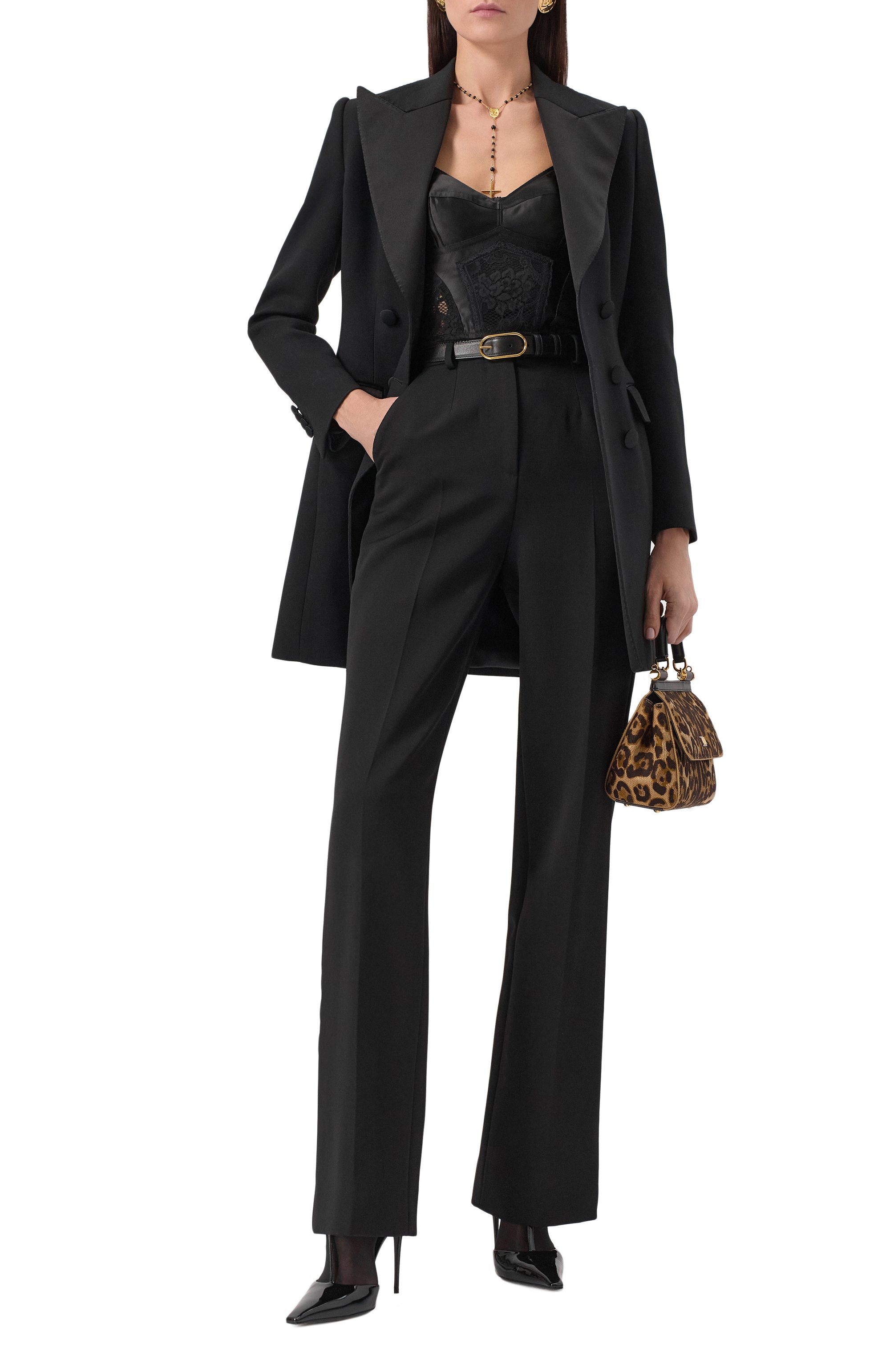 Брюки из шерсти и шелка DOLCE & GABBANA, арт. FTC8ZT/FU21E, фото 2