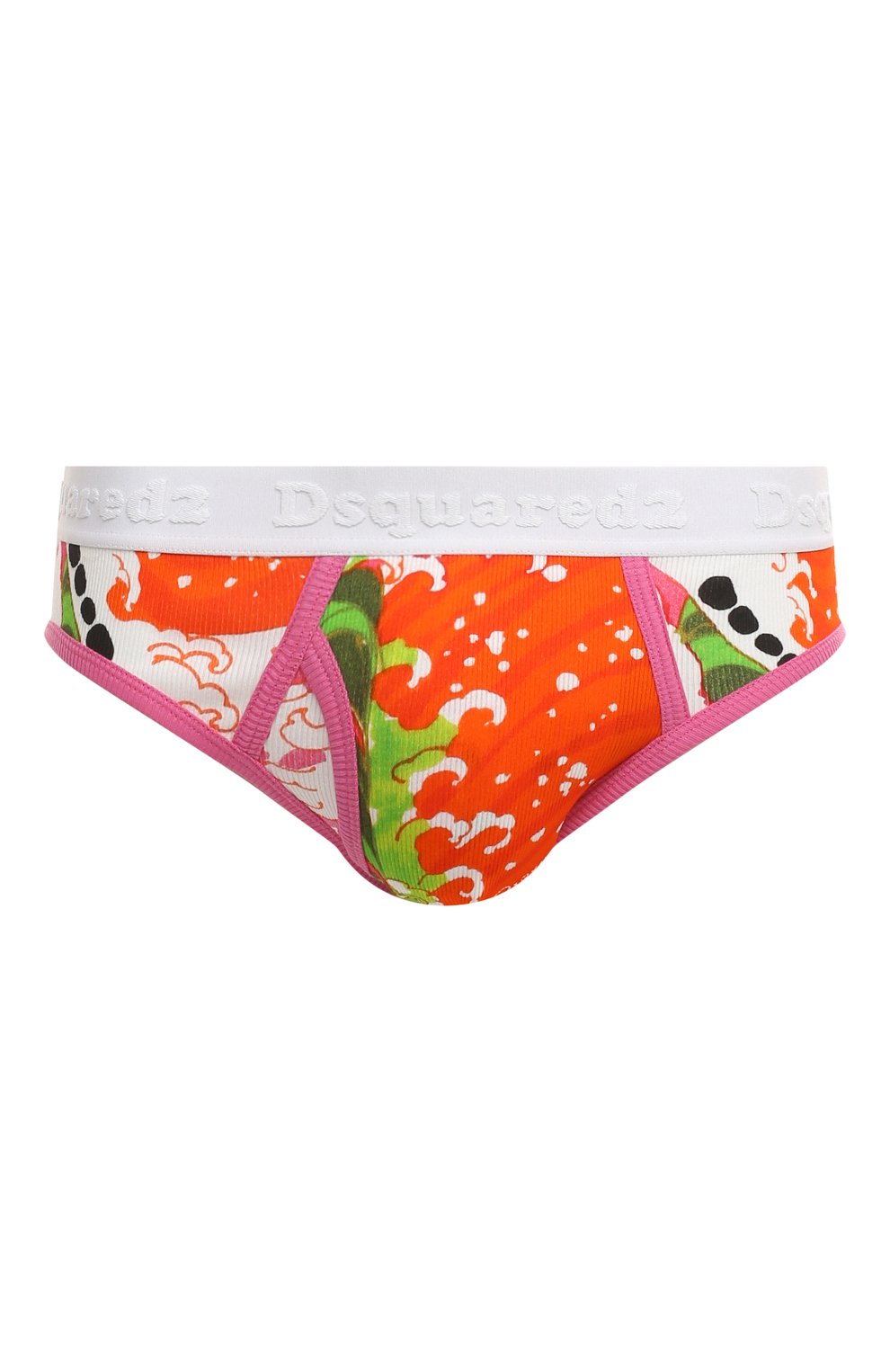 Хлопковые брифы DSQUARED2 разноцветного цвета по цене 17300 руб., арт. D9L675210, фото 1 Хлопковые брифы DSQUARED2, арт. D9L675210, фото 1