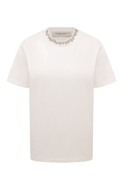 Женская хлопковая футболка GOLDEN GOOSE DELUXE BRAND, арт. GWP01220.P000673