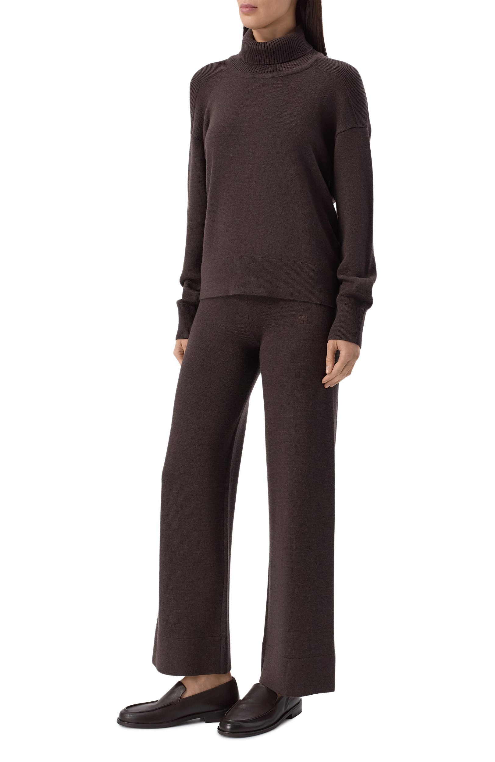Шерстяной свитер YUZEFI, арт. AREN-DRAPE BACK FUNNEL NECK JUMPER, фото 2
