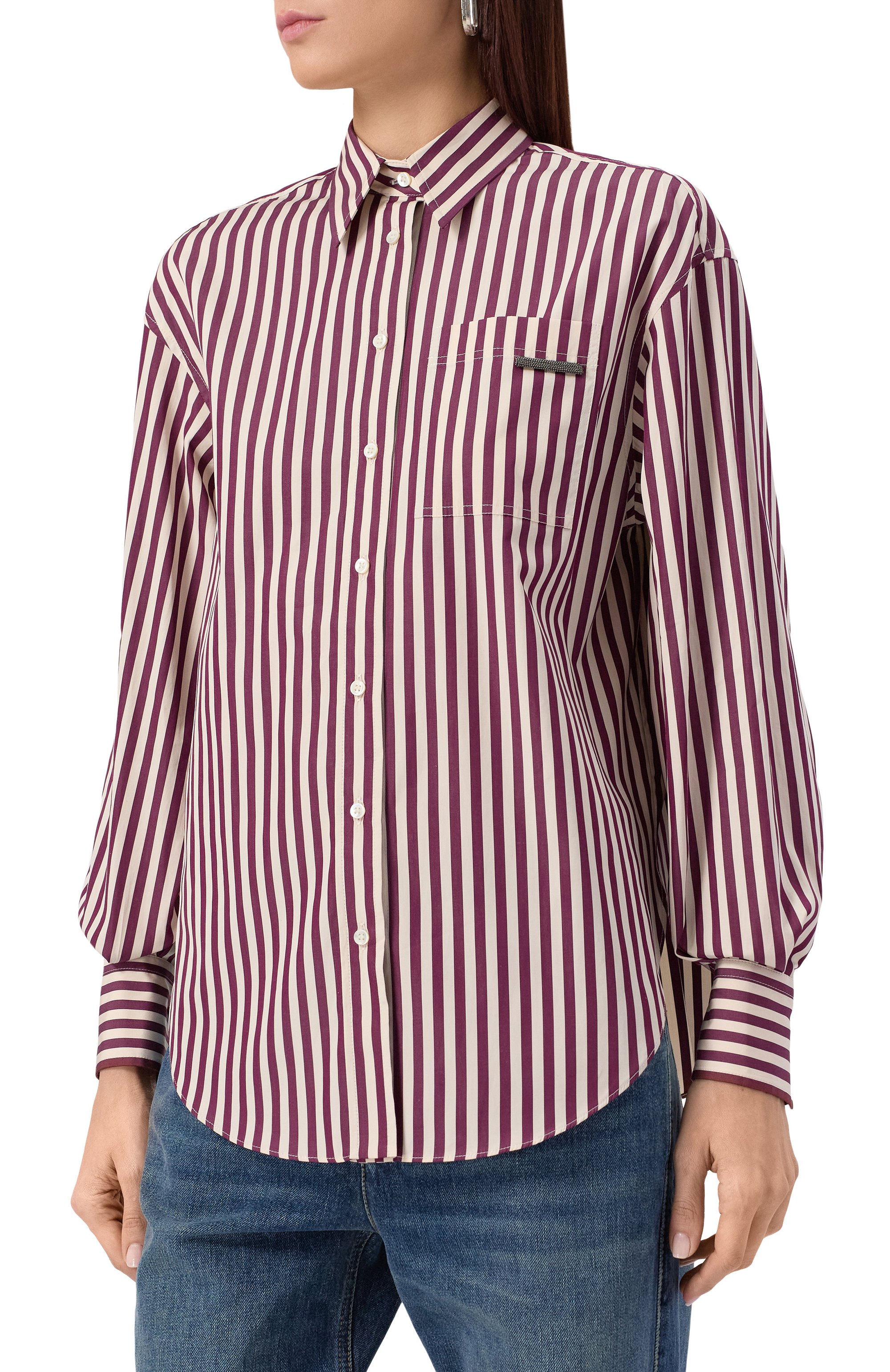 Хлопковая рубашка BRUNELLO CUCINELLI, арт. MP601NB206, фото 3