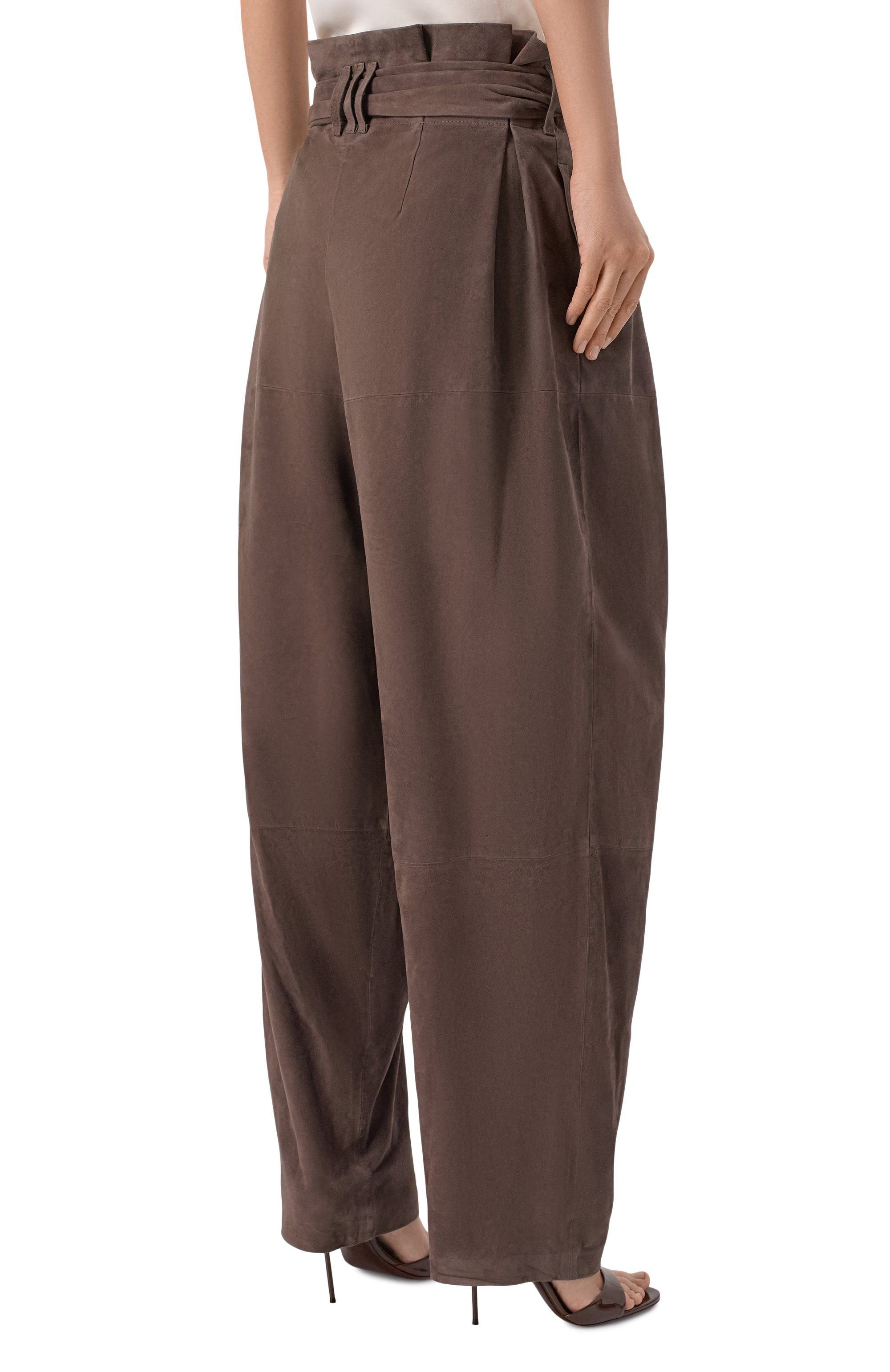 Замшевые брюки BALMAIN, арт. GF0QG065/LB12, фото 4