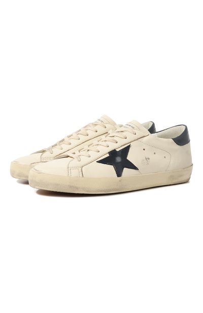 Мужские кожаные кеды super-star GOLDEN GOOSE DELUXE BRAND, арт. GMF00101.F004164