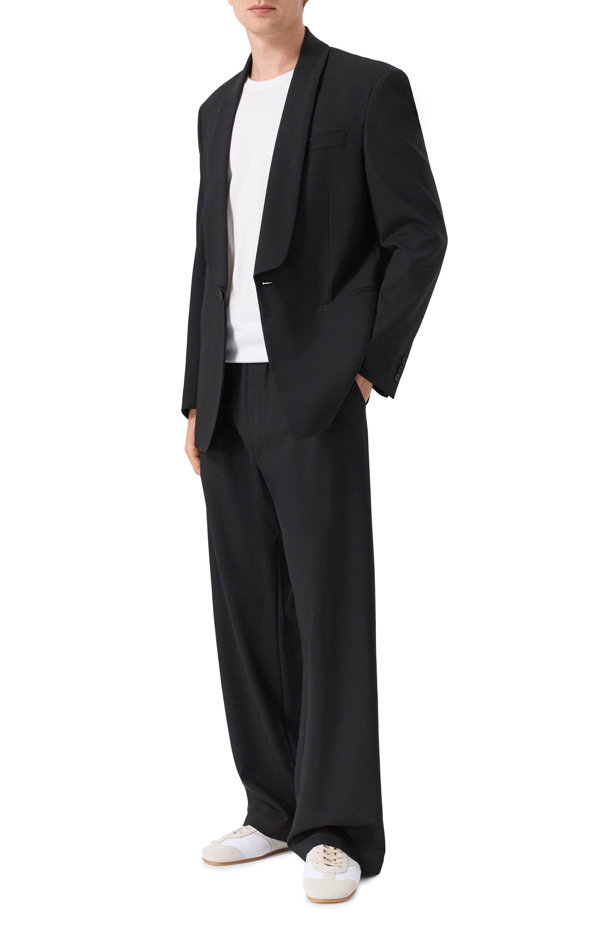 Шерстяной пиджак MSGM черного цвета по цене 84750 руб., арт. 4040MG01/267100, фото 2 Шерстяной пиджак MSGM, арт. 4040MG01/267100, фото 2