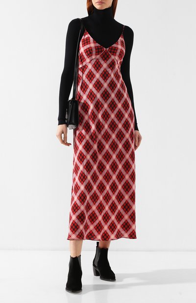 Шелковое платье MARC JACOBS (THE) красного цвета по цене 47150 руб., арт. M4007788, фото 2 Шелковое платье MARC JACOBS (THE), арт. M4007788, фото 2
