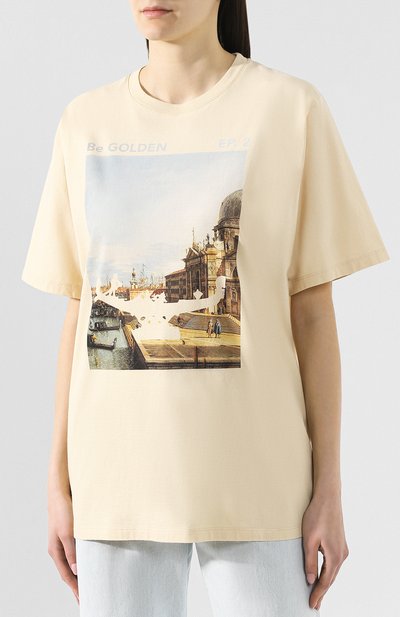 Хлопковая футболка GOLDEN GOOSE DELUXE BRAND, арт. G34WP126.F4, фото 3