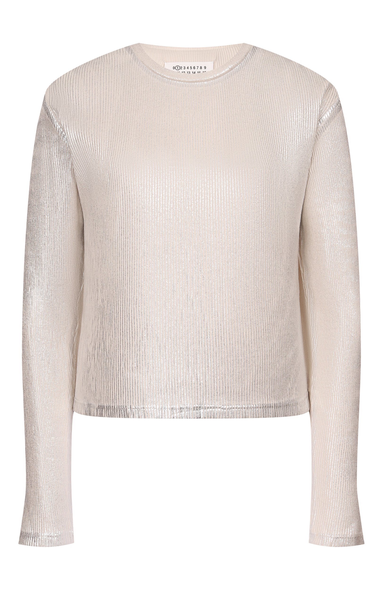 Хлопковый лонгслив MAISON MARGIELA серебряного цвета по цене 93050 руб., арт. S51NH0009/M20237, фото 1 Хлопковый лонгслив MAISON MARGIELA, арт. S51NH0009/M20237, фото 1