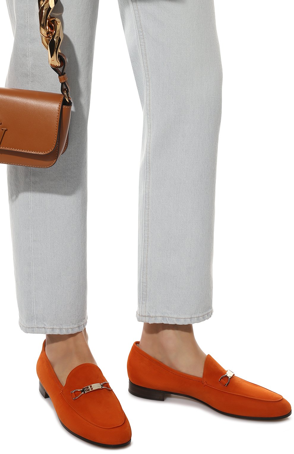 Замшевые лоферы GIORGIO ARMANI оранжевого цвета по цене 97850 руб., арт. X1A093/XF033, фото 3 Замшевые лоферы GIORGIO ARMANI, арт. X1A093/XF033, фото 3