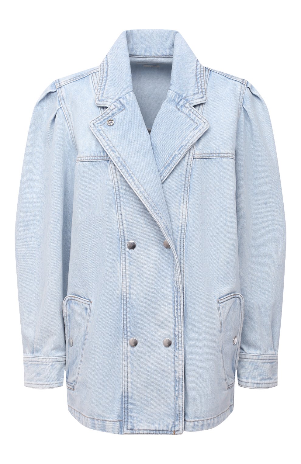 Джинсовая куртка ISABEL MARANT ETOILE голубого цвета по цене 49350 руб., арт. VE1575-21P019E/LUCINDAWF, фото 1 Джинсовая куртка ISABEL MARANT ETOILE, арт. VE1575-21P019E/LUCINDAWF, фото 1