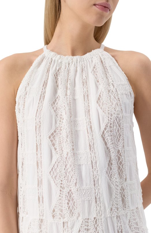 Хлопковое платье Pinko 104857/A2G9 Белый  104857/A2G9 Фото 5