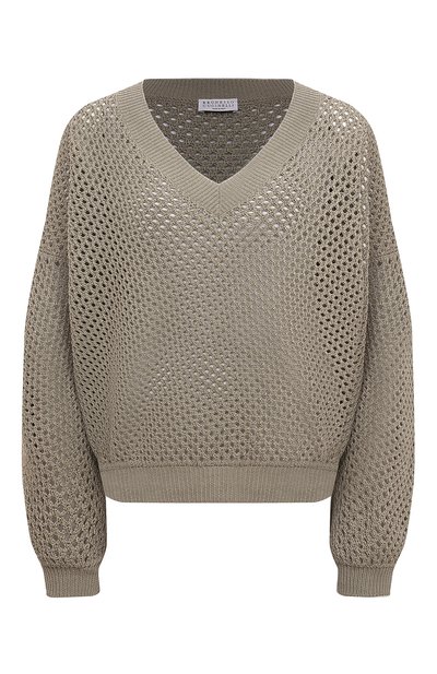 Женский хлопковый пуловер BRUNELLO CUCINELLI, арт. M7876B1329