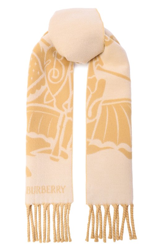 Шерстяной шарф Burberry 8117908 Жёлтый 8117908