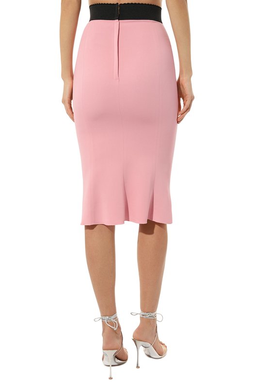 Юбка из вискозы Dolce & Gabbana F4A1FT/FUIAH Розовый  F4A1FT/FUIAH Фото 4