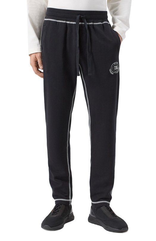 Хлопковые брюки Dolce & Gabbana GZ12AZ/G7N0N Чёрный  GZ12AZ/G7N0N Фото 3