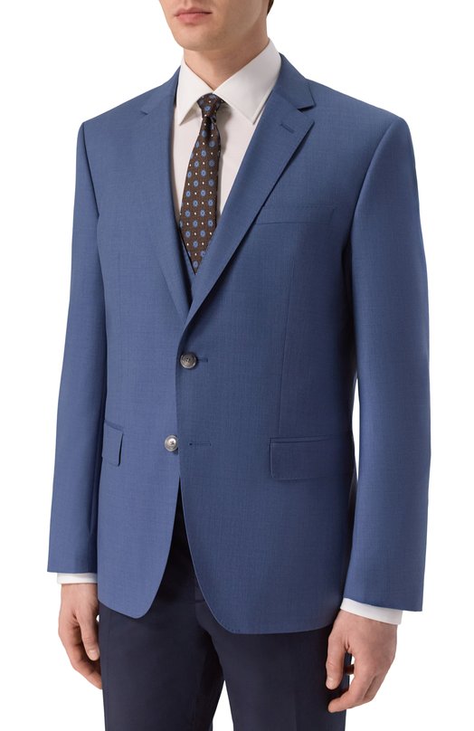 Шерстяной пиджак BOSS 50469171 Синий  50469171 Фото 3