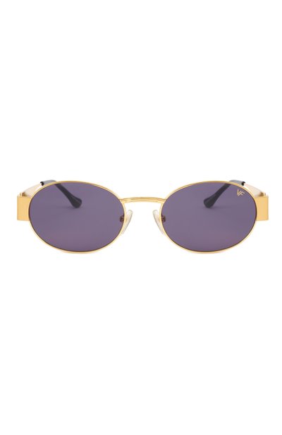 Женские солнцезащитные очки VINTAGE FRAMES, арт. CYPHER 24K YELL0WG0LD/BLACK