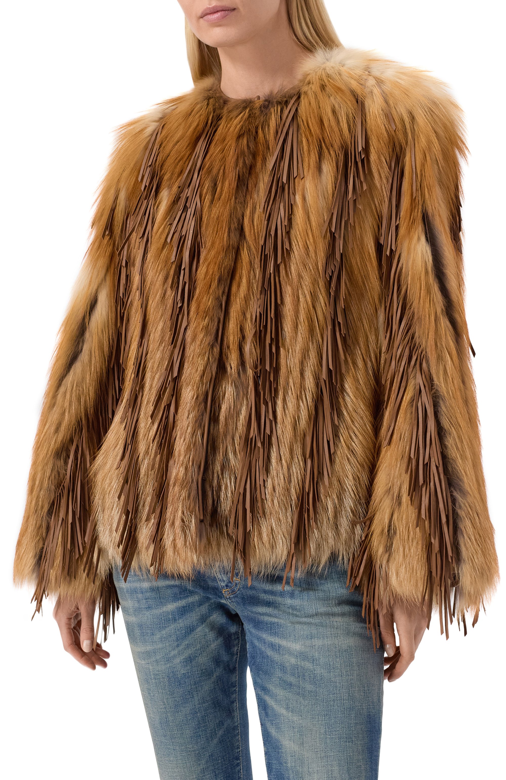 Шуба из лисы YVES SALOMON, арт. V31960/RDGC, фото 3