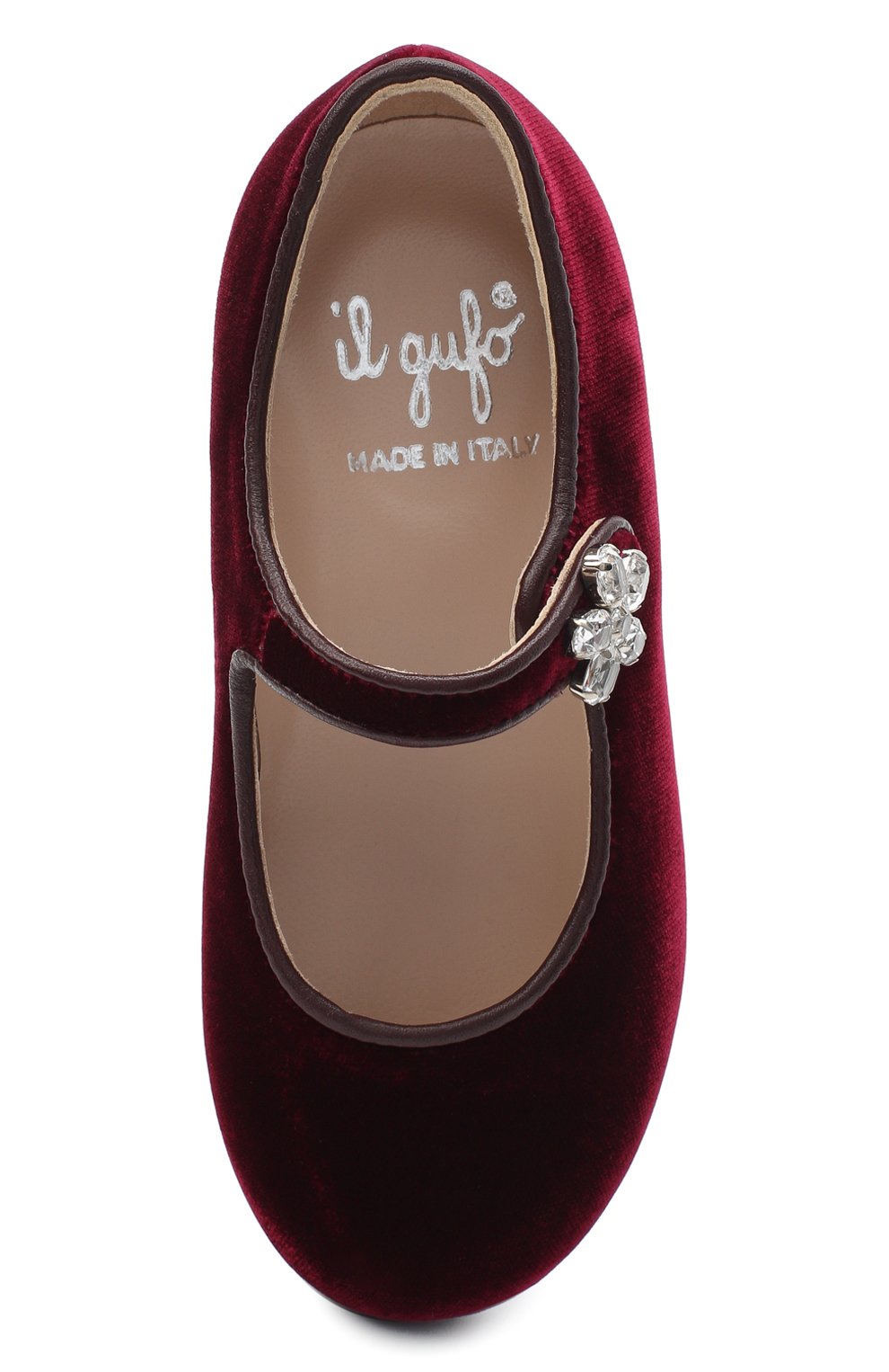 Балетки IL GUFO бордового цвета по цене 21600 руб., арт. G285/VELLUT0 ACC0PP/23-26, фото 4 Балетки IL GUFO, арт. G285/VELLUT0 ACC0PP/23-26, фото 4