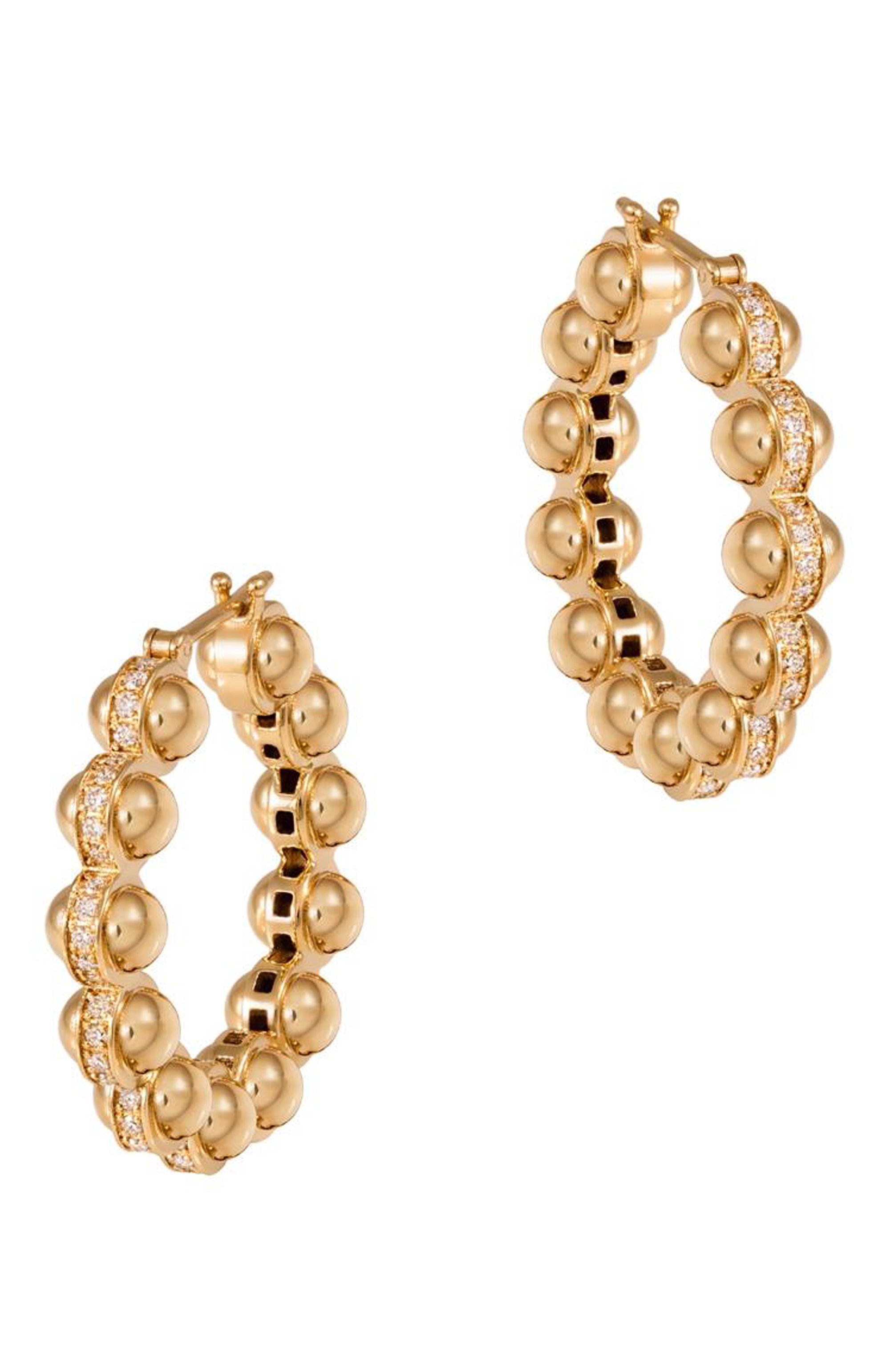 Серьги L'ATELIER NAWBAR бесцветного цвета по цене 350750 руб., арт. E74FG, фото 1 Серьги L'ATELIER NAWBAR, арт. E74FG, фото 1