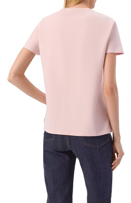 Хлопковая футболка Loro Piana FA05498 Розовый  FA05498 Фото 4