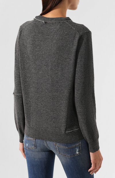 Шерстяной пуловер MARC JACOBS (THE) серого цвета по цене 43350 руб., арт. M4007942, фото 4 Шерстяной пуловер MARC JACOBS (THE), арт. M4007942, фото 4
