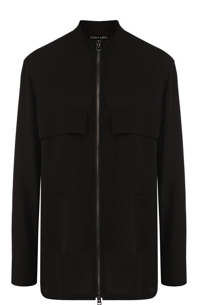 Удлиненный бомбер на молнии с воротником-стойкой TOM FORD, арт. CA3098-FAX335, фото 1