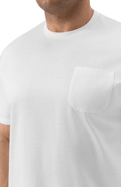 Хлопковая футболка PAUL&SHARK белого цвета по цене 22400 руб., арт. C0P1011/3XL-6XL, фото 5 Хлопковая футболка PAUL&SHARK, арт. C0P1011/3XL-6XL, фото 5