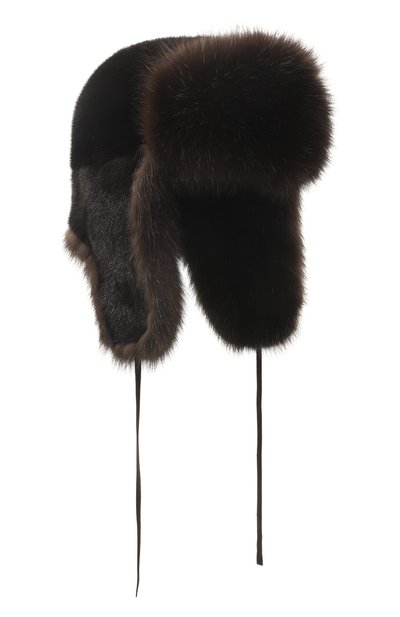 Шапка-ушанка сандра из меха норки и соболя FURLAND, арт. 0139625610017400000, фото 1