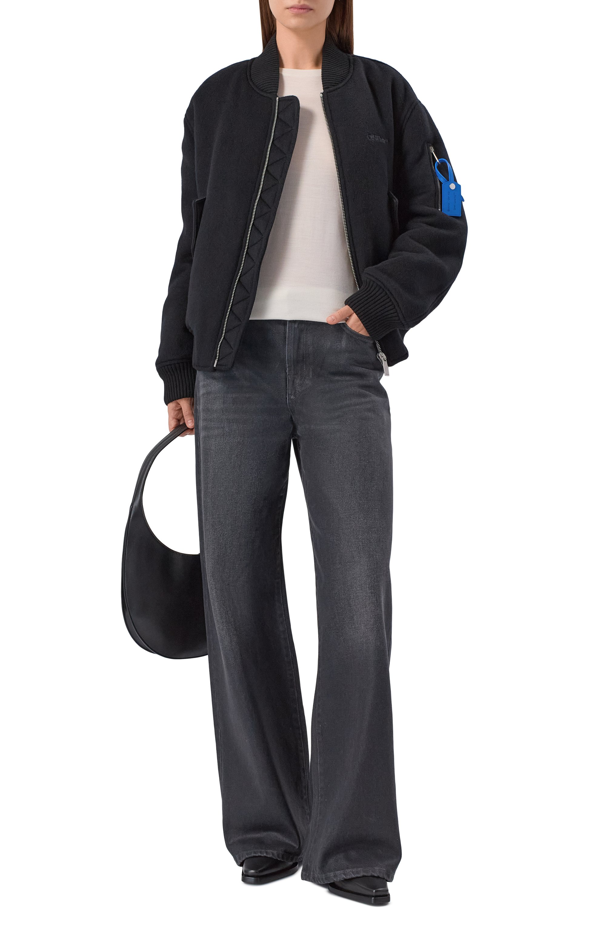 Кашемировый бомбер OFF-WHITE, арт. 0WEH031F25FAB001, фото 2