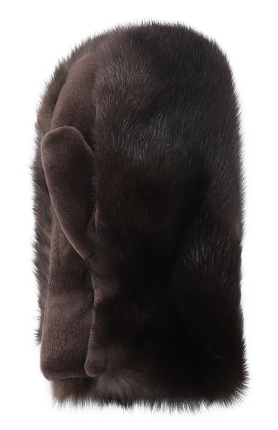 Женские меховые варежки из соболя и норки MVST, арт. MGL-01 SABLE FARM+MINK