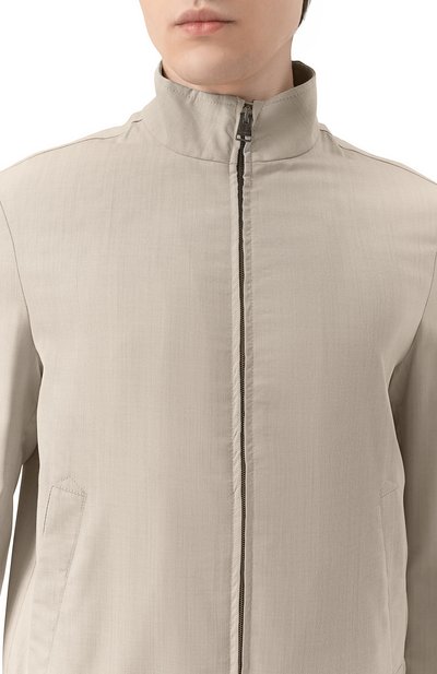 Бомбер из шерсти и шелка CANALI, арт. 040988US/X02690, фото 5