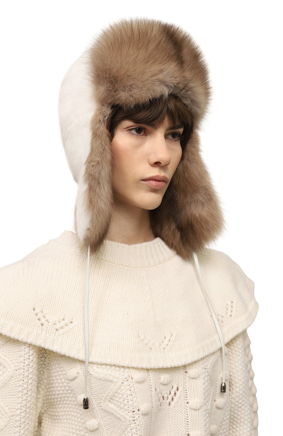 Меховая шапка-ушанка из норки и соболя VICTORIA KUSENKOVA, арт. 091703631093, фото 2