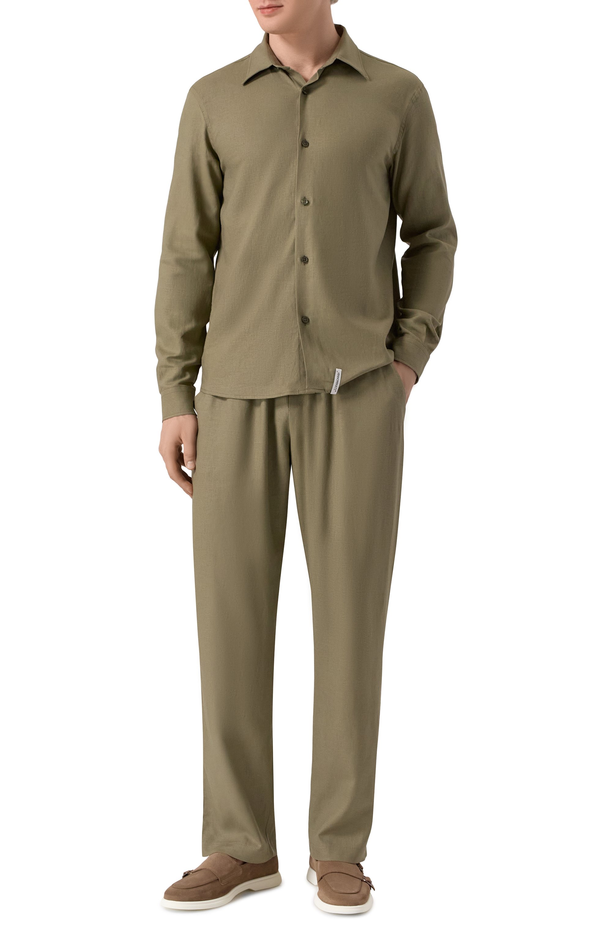 Брюки изо льна и вискозы HINNOMINATE, арт. HMABM01349, фото 2