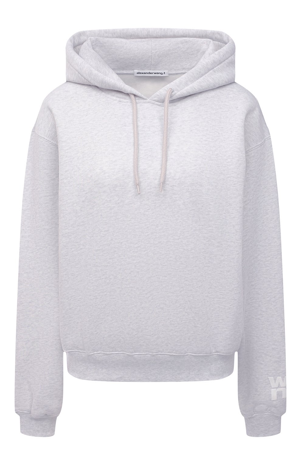 Хлопковое худи ALEXANDERWANG.T светло-серого цвета по цене 27600 руб., арт. 4CC3212053, фото 1 Хлопковое худи ALEXANDERWANG.T, арт. 4CC3212053, фото 1