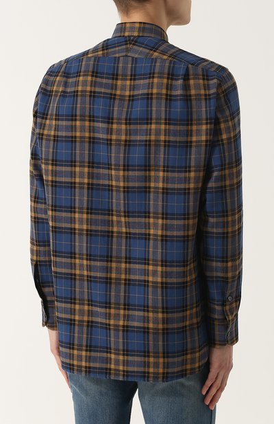 Рубашка в клетку из смеси хлопка и вискозы GUCCI, арт. 468563/Z461F, фото 4