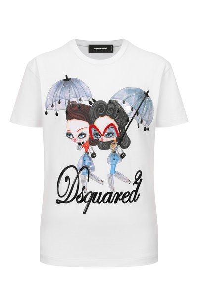 Женская хлопковая футболка DSQUARED2, арт. S72GD0613/D20020