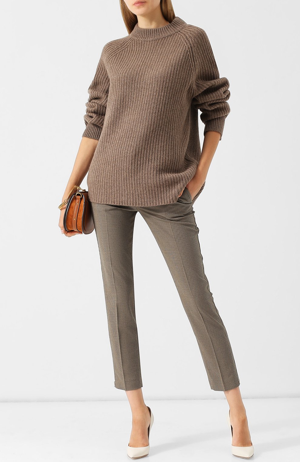 Укороченные брюки со стрелками из смеси хлопка и шерсти  JOSEPH, арт. JP000510, фото 2