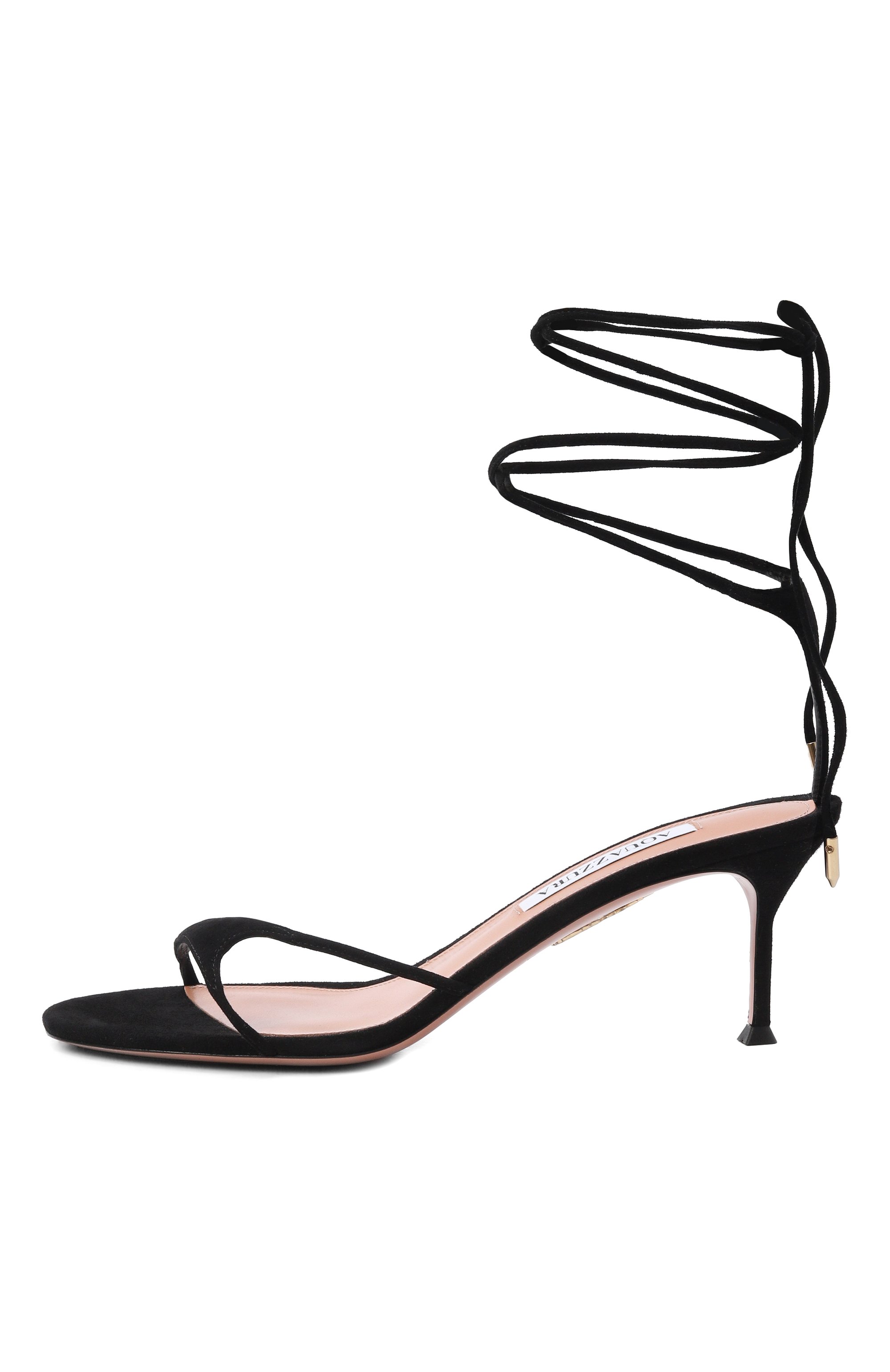 Замшевые босоножки bikini 65 AQUAZZURA, арт. BKNMIDS1-SUE-000, фото 4