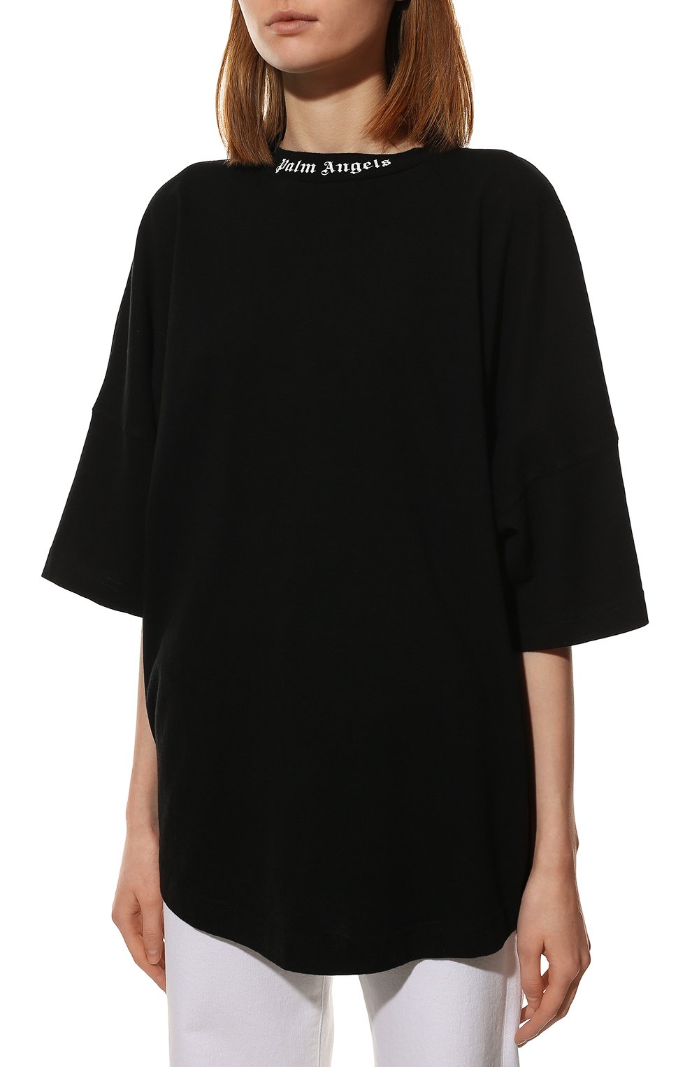 Хлопковая футболка PALM ANGELS, арт. PWAA023C99JER0011001, фото 3