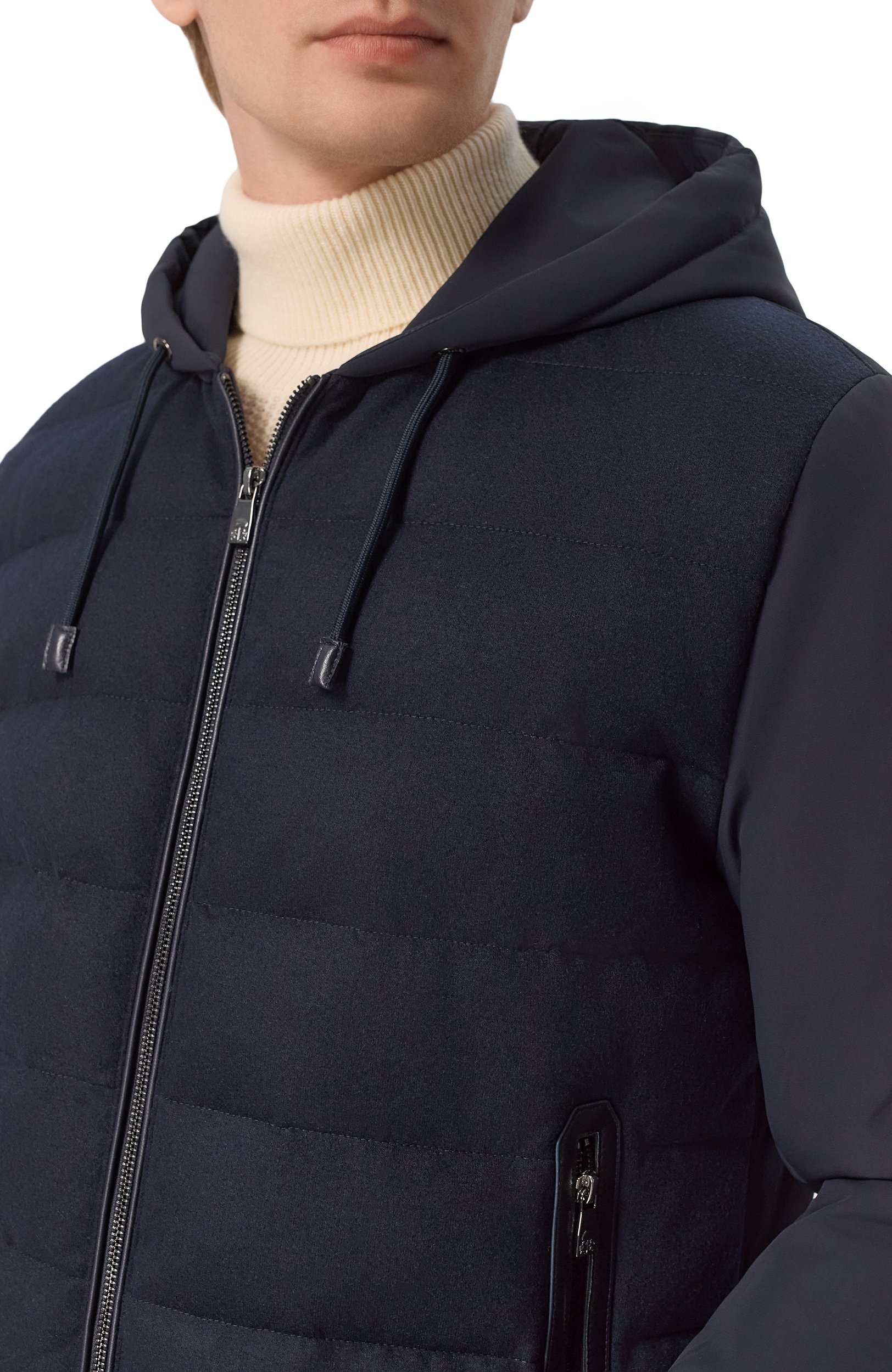 Утепленный бомбер CORNELIANI темно-синего цвета по цене 118000 руб., арт. 28L5U1/2A20112, фото 5 Утепленный бомбер CORNELIANI, арт. 28L5U1/2A20112, фото 5