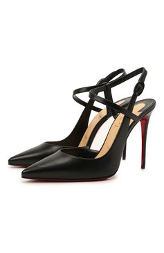 Женские кожаные туфли jenlove 100 CHRISTIAN LOUBOUTIN черного цвета, арт. 3210590/JENL0VE 100 | Фото 1 (Материал внутренний: Натуральная кожа; Подошва: Плоская; Каблук тип: Шпилька; Каблук высота: Высокий; Драгоценные камни: Проставлено; Материал сплава: Проставлено; Материал внешний: Натуральная кожа)