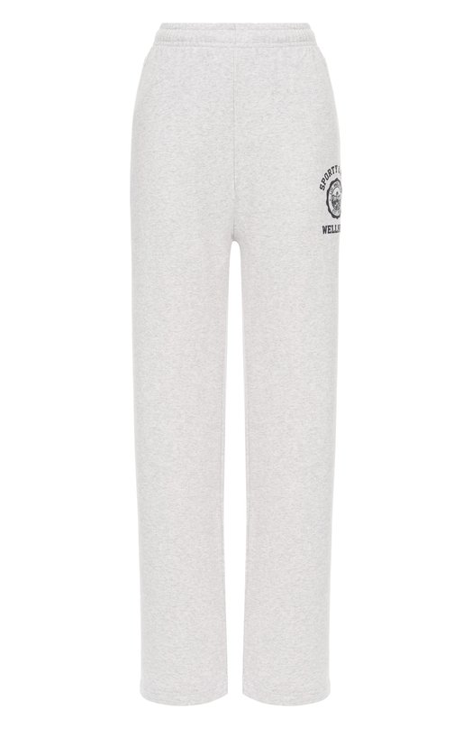 Хлопковые брюки Sporty and Rich PA040508033GY03 Серый PA040508033GY03