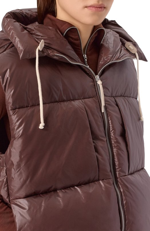 Пуховый жилет Jil Sander J40AF0175/J70007 Коричневый  J40AF0175/J70007 Фото 5