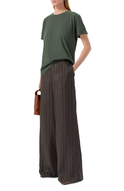 Хлопковая футболка Dries Van Noten 011101-2600-613 Зелёный  011101-2600-613 Фото 2