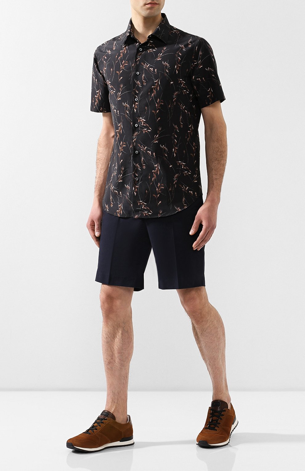 Замшевые кроссовки с отделкой из кожи крокодила KITON, арт. USSB0RIN00024, фото 2