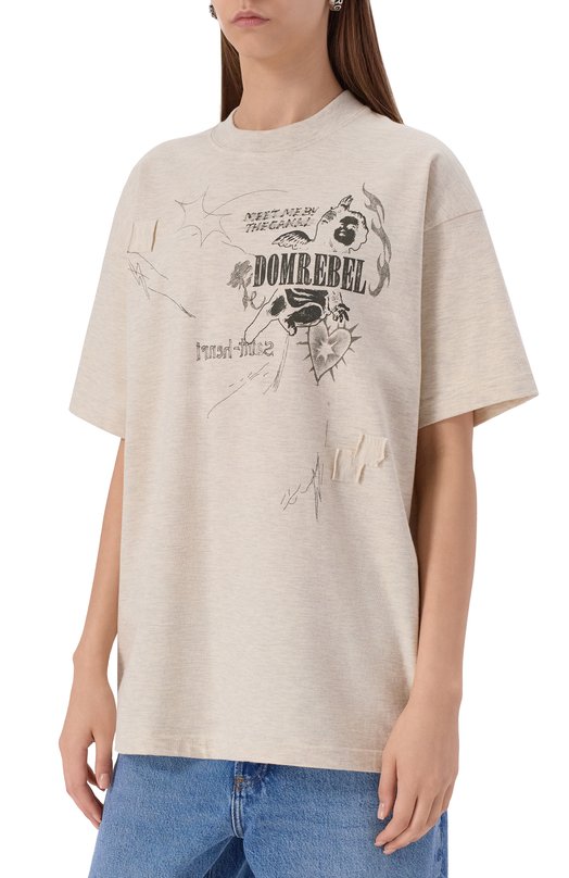 Хлопковая футболка DOMREBEL UPWARD T-SHIRT Серый  UPWARD T-SHIRT Фото 3